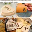 Uppercase Alphabet Set for Branding and Personalization of Wood, Leather, and Other Surfaces