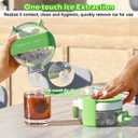 imluckies Ice Cube Bottle with Lid - 2in1 Dual Purpose for Making Ice Cubes, Cups, Bottles - BPA Free, Portable & Easy to Use for Summer, Coffee, Beverage, Water Cooler, Green, 500ml