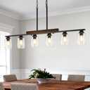 6-Light Dining Room Light Fixtures Over Table, Farmhouse Chandelier
