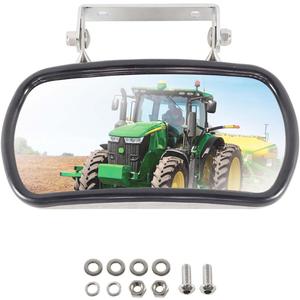 MGWILL Stainless Steel Tractor Mirror, Compatible with John Deere, Massery Ferguson, New Holland, Kubota Fit for Tractors, Forklifts, Trucks, Boats