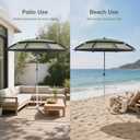 Outdoor Umbrellas for Patio 7.8FT Patio Table Umbrella with Tilt, UPF50+ UV Protection, High Black Coated, with Carry Bag, Great for Beach, Camping, Picnic, Backyard