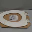 CHURCH Toilet Seat, Easy Clean Hinges Release for Deep Cleans, Durable Enameled Wood Seat, Elongated, Biscuit