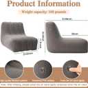 2 Pcs Inflatable Chairs for Adults, Blow up Couch with Electric Air Pump, Inflatable Chair for Movie Night Flocking Portable Blow up Furniture Beanbag Sofa for Living Room Party (Dark Grey)