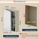 Keonjinn Medicine Cabinet 14 x 18 in, Assembly Required, Bathroom Medicine Cabinets Mirror, Lightweight, One Shelve Only, Surface Mount or Recessed, Tempered Glass