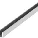 Brixwell Fixed Panel Deep U-Channel, Brite Anodized Finish for 1/2" Glass, 3/4" Height, 43/64" Width, 95" Length, Extruded Aluminum Frame, Frameless Shower U Channel, Aluminum U Channel
