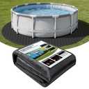 LXKCKJ 12FT Round Pool Pads for Above Ground Pool, Protects Pool Liner, Heavy Duty Puncture Resistant Fabric Pool Mats for Pool Bottom - Prevents Punctures - Weed Barrier - Extends Liner Life