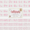 50PCS Calligraphy Stencil Template Kit - 4 Inch and 2 Inch Letter Stencils and Nd 2 Inch Letter Stencils and N