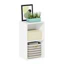 Furinno Luder Bookcase / Book / Storage, 2-Tier Cube, White
