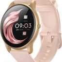 AGPTEK Smart Watch for Women, 5ATM Waterproof Smartwatch for Android and iOS Phones, Fitness Tracker Watch with 100+ Sports Modes, Heart Rate Monitor Pedometer Sleep Monitor, Pink