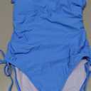 Viottiset Women's Ruched High Cut One Piece Swimsuit Tummy Control Bathing Suit Monokini, M