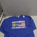 Made in America with Swedish Parts Swedish American Long Sleeve T-Shirt, Small  