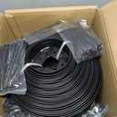 Sintuff 246 ft Garden Landscape Edging 2 Inch Tall Lawn Edging Border with 216 Anchoring Spikes Flexible Straight Top Garden Border Lawn Roll Kit(Black)
