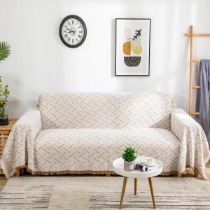 AIVIA Couch Cover Sheet Blanket, Oversized Reversible Couch Covers for 3 Cushion Sofa, Extra Large Furniture Decoration Cover Sofa Slipcovers, L-Shape U-Shaped Sectional Protector for Cats Dogs (71 x 118, Khaki White)