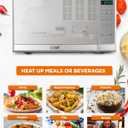Commercial Chef 0.7 Cu. Ft. Countertop Microwave Oven, Touch Controls with Digital LED Display, 700W Microwave with 10 Turntable Plate, Push Button Door, 10 Power Levels, CHM7MS, Stainless Steel