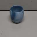 Dynasty Gallery Votive Candle Holder Glass Aqua and White Small Vase