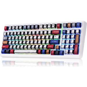 x Aula F99 Wireless Gaming Keyboard, Bluetooth Mechanical Keyboard Hot Swappable Custom Creamy Computer Keyboards, RGB Backlit, Tri-Mode BT5.0/2.4GHz/USB-C, Gasket Structure, Pre-lubed Linear Switches