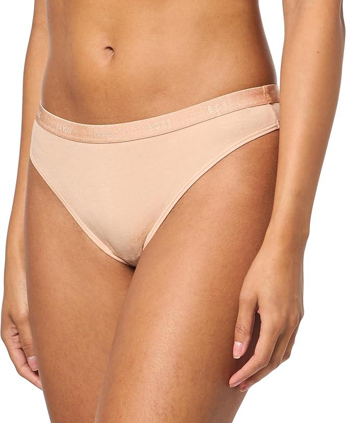 BOSS Women's Logo Waistband Low Rise Thong, L