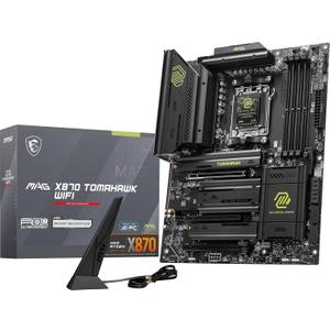 MSI MAG X870 Tomahawk WiFi Gaming Motherboard (AMD Ryzen 9000/8000/7000 Series Processors, AM5, DDR5, PCIe 5.0, M.2 Gen5, SATA 6Gb/s, USB 40Gbps, HDMI/DP, Wi-Fi 7, Bluetooth 5.4, 5Gbps LAN, ATX)