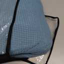 CHUN YI 5 Piece Stretch Loveseat Sofa Cover, 2 Seater Couch Slipcover with Two Separate Backrests and Cushions with Elastic Band, Checks Spandex Jacquard Fabric(Medium,Smoky Blue)