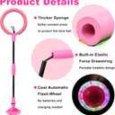 Hewog Skip Ball, Portable Foldable Colorful Flash Wheel Swing Ball, Kids Toys for Girls & Boys, Sports Fitness Toys for Kids & Adults. Gifts for Mom Women & Girls Toys Age 5-10 Years