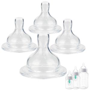 Silicone Nipples for Philips Avent Anti-Colic Baby Bottles,Size 2 Nipple,3m+,Meudim Flow, 4 Count