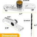 BATODA Dowel Jig Kit for Floating Shelf Bracket - 1/2 inch Drill Bit Included - Doweling Jig for Floating Shelf Hardware make Hidden Shelf Brackets for Invisible Shelves (Aluminum) (Silver)