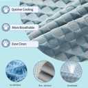 Summer Cooling Mat for Dogs and cats, Non-Slip Ice Silk Self Cool Mat for Medium and small Pets,Non-Toxic,Scratch-Proof and Washable Sleeping Pad for Bed, Crate,Indoor,Outdoor, Car Seats, 28"x20",Blue