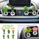 Kohlrabi 6 Pcs Upgraded Car Succulent Air Fresheners Clips, Air Vent Clips, Disco Ball Car Accessory Interior Decor for Men Women Teens (1 Count (Pack of 6))