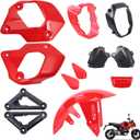 Mokuo Motorcyle Fairing Kit in ABS Material Compatible with 2021-2024 Honda Grom Msx 125 SF, Red Color
