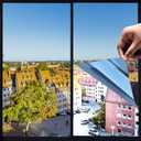 One Way Window Privacy Film with Tools, Heat Control Window Tint for Home, Explosion-Proof Premium PET Material Sun Blocking Anti UV Reflective Window Film, Mercury Blue, 31.5 Inch x 6.5 Feet