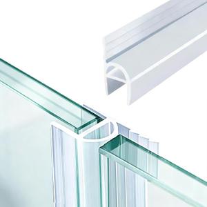 Shower Glass Door Seal, 120 Inch Silicone Soft Shower Door Bottom Seal for 3/8"(10mm) Thick Glass Door, Stopping Water Leaks (Arch)