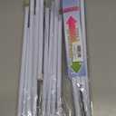 Tension Curtain Rod 26 to 48 Inch Adjustable Tension Rods 6 Pack Expandable Spring Tension Rod White No Drilling for Closet Kitchen Cupboard Wardrobe Door Bookshelf DIY Projects