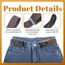 4 PCS No Buckle Stretch Belts for Men and Women Adjustable Buckle Free Elastic Kids Belt for Aldult Toddler boys Girls, Size 30