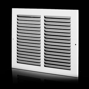 12x8 Vent Cover (Duct Opening Size), Air Return Vent Cover, AC Vent Cover, Cold Air Return Vent Cover, Flat Return Air Grilles, Outer Dimensions:13.75"W x 9.75"H (12"W x 8"H, Duct Opening)