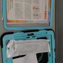 timecity for iPad Pro 11 Inch M5 2025 / M4 2024, 360 Rotating Stand, Pencil Holder & Wireless Charging, Shockproof with Screen Protector & Shoulder Strap - for Designers & Professionals, Blue (Black+ Light blue)