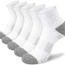 cuangya Ankle Socks Women Athletic Running Socks Hiking Cushioned 5-Pairs, Size: 5-8