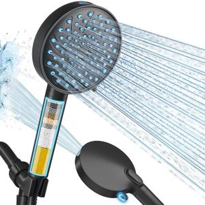 Cobbe Filtered Shower Head with Handheld, High Pressure 7-mode Showerhead with Filters for Hard Water - Remove Chlorine - Reduces Dry Itchy Skin, Patented Paddle Shift Design, Black (3. Matte Black)