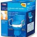 Carex Raised Toilet Seat With Handles - For Elongated Toilets - Adds 3.5 Inches