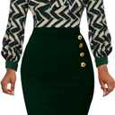 Tabots Women's V-neck Short Sleeve Geometric Printed Dress Size XL