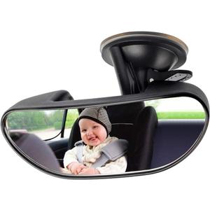 GES Rear View Mirror - 360 Degree Adjustable, Strengthen Suction Cup for Car - 5.9 x 2.2Inch - Black