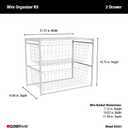 ClosetMaid Wire Basket 2 Drawer Organizer Unit with Shelf for Pantry, Closet, Clothes, Linens, Sturdy Steel, Easy Assembly, White