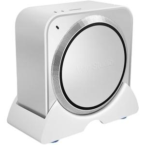 Mac Studio Stand for M4/M2/M1 (20222024), Vertical Desktop Holder Improves Airflow & Cooling, Space-Saving Design with Non-Slip Base  White