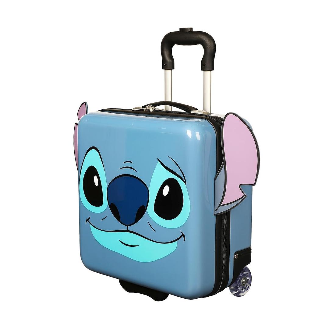 Bioworld Lilo & Stitch Stitch Character Face Blue 15" Novelty Luggage