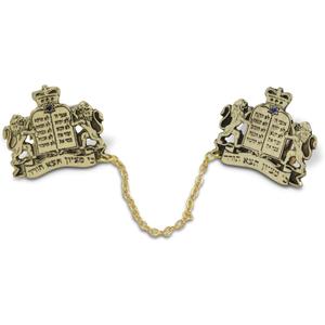 aJudaica Gold Plated Lions Tallit Clips