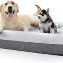 Laifug Orthopedic Memory Foam Large Sofa Pet/Dog Bed (43"x36"x7", Slate Grey) with Durable Water Proof Liner and Removable Washable Cover