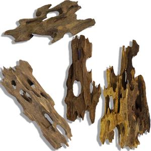 4-Piece Aquarium Driftwood Set - Natural Wood Decorations for Fish Tanks | Solid Reptile Branches, Ideal for Small Fish Hiding & Habitat Enhancement