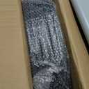 6 Panels Full Matel Freestanding Dog Gates with Door, 144"Extra Wide 32"Tall Free Standing Dog Pet Gate for Indoor & Outdoor. Foldable Pet Fences for Doorways, House, Stairs, Porch, Deck, Yard (Black)