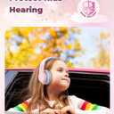 iClever Kids Headphones for School/Travel with Safe Volume 85dBA, HS19S Stereo Sound Over-Ear Girls Boys Headphones for Kids, Foldable 3.5mm Wired Headphone for iPad/Computer