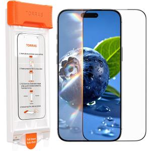 TORRAS OrigArmor for iPhone 16 Pro Max Screen Protector [3D Full Coverage Fit] [100% Anti Glare] Military-Grade Shatterproof 9H+ Tempered Glass Anti-Scratch Screen Protector 16 ProMax 6.9" 1-Pack