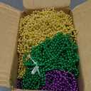 Camlinbo Mardi Gras Beads, 33" Bead Necklace, Green Purple Gold Metallic Mardi Gras Beads Accessories Bulk for Carnival Parade Throws Party Decorations Supplies Favors